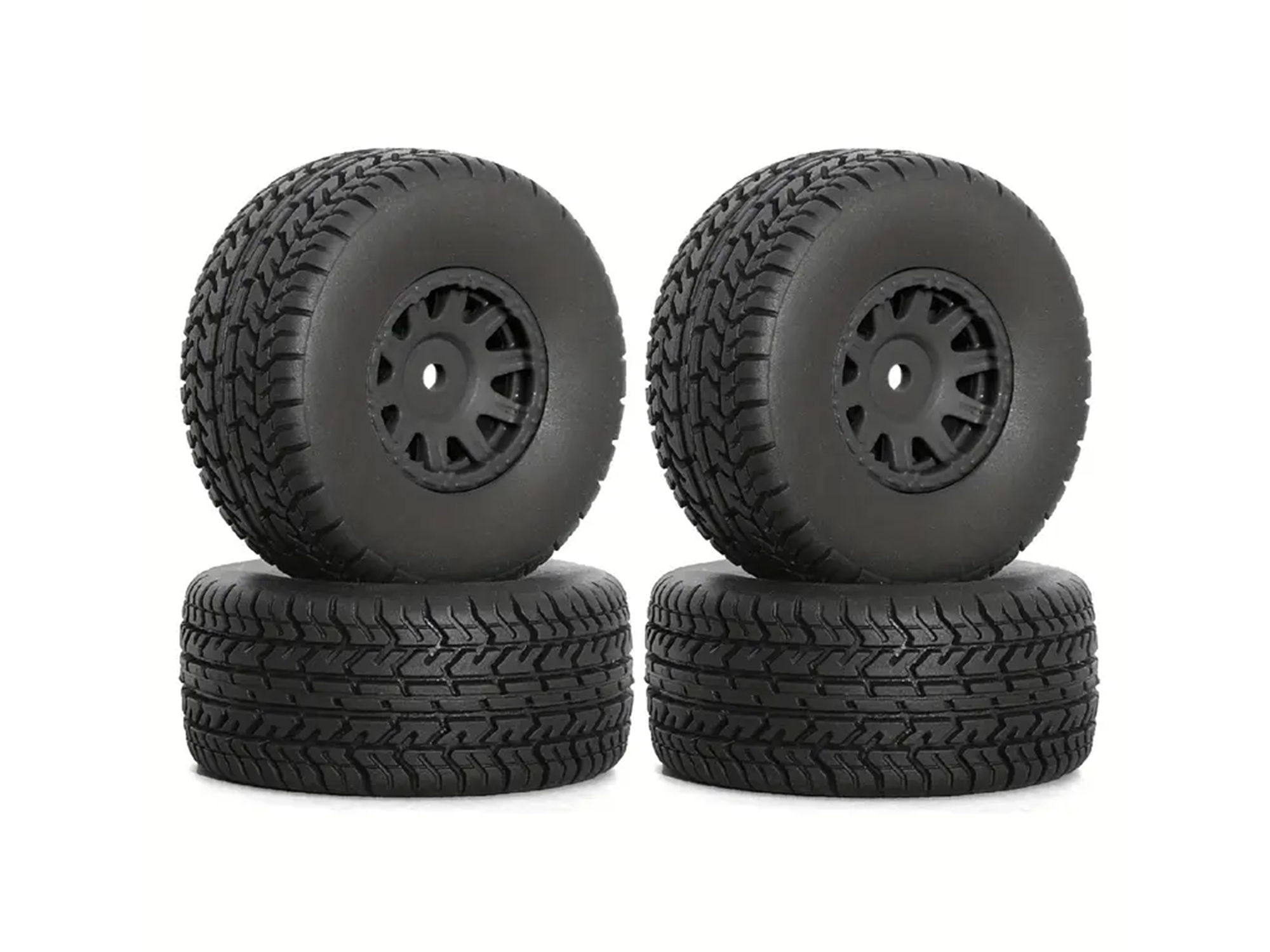 On-Road Tyre w/ Black Rim On-Road Tyre w/ Black Rim, 1/18 Mojave - Image 1