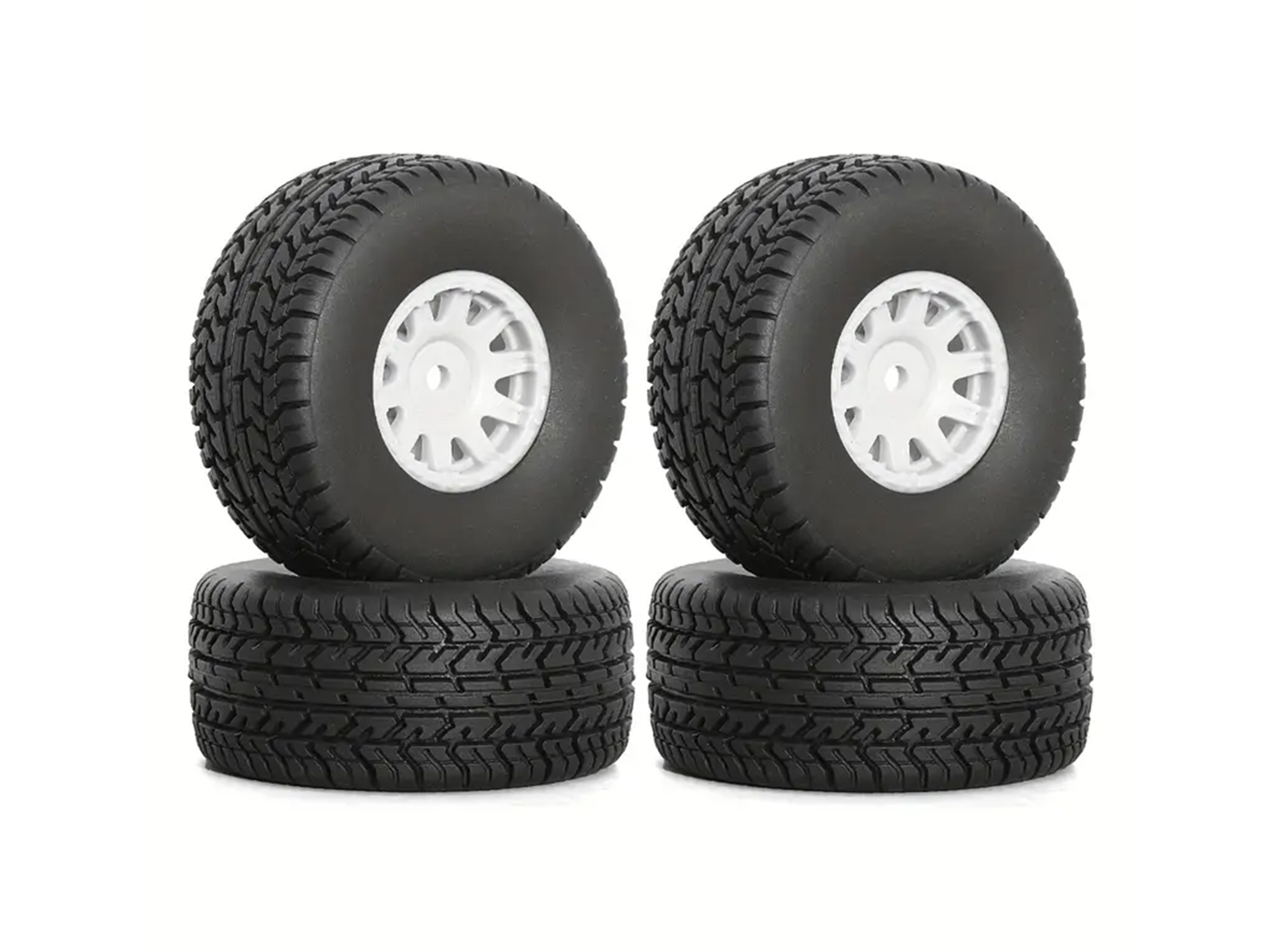 On-Road Tyre w/ White Rim On-Road Tyre w/ White Rim, 1/18 Mojave - Image 1