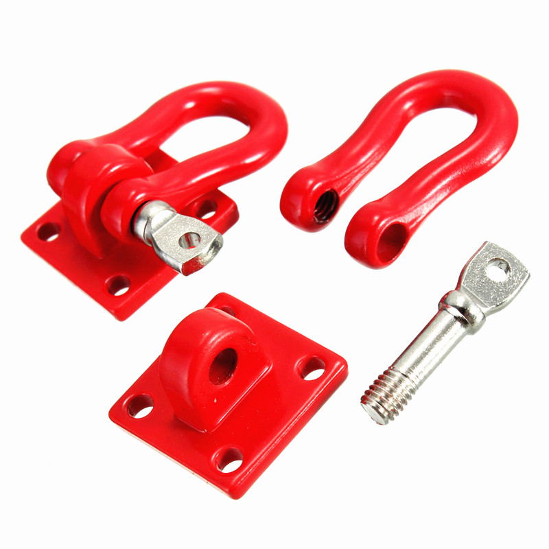 Trailer Shackle w/mounting bracket 1/10th Red (Pk2) Trailer Shackle w/mounting bracket 1/10th Red (Pk2) - Image 1