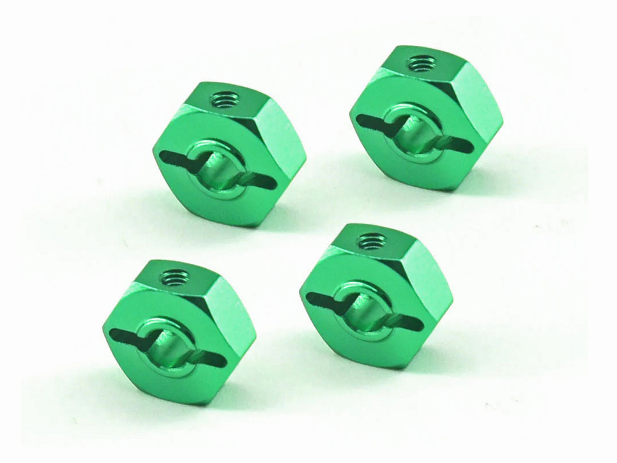 Wheel Hex 12mm Green Alum 4pcs Wheel Hex 12mm Green Alum 4pcs, LMT Mini - Image 1