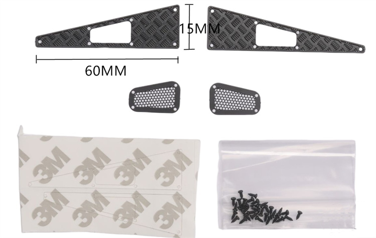 Hood Trim Fittings Black TRX-4M Defender Hood Trim Fittings Black TRX-4M Defender - Image 1
