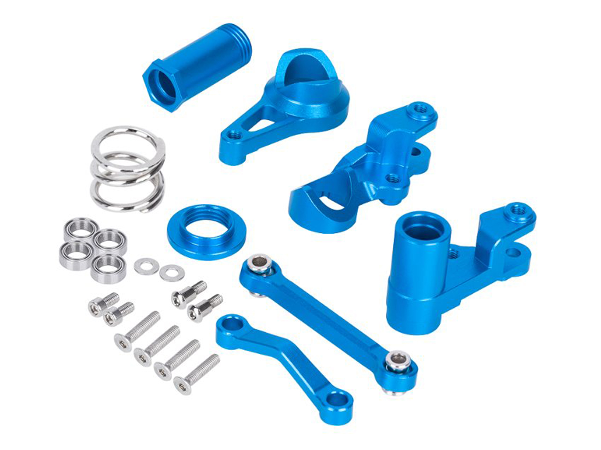 Servo Saver Assy Servo Saver Assy, Blue Alum, 4x4 Slash BL-2S - Image 1