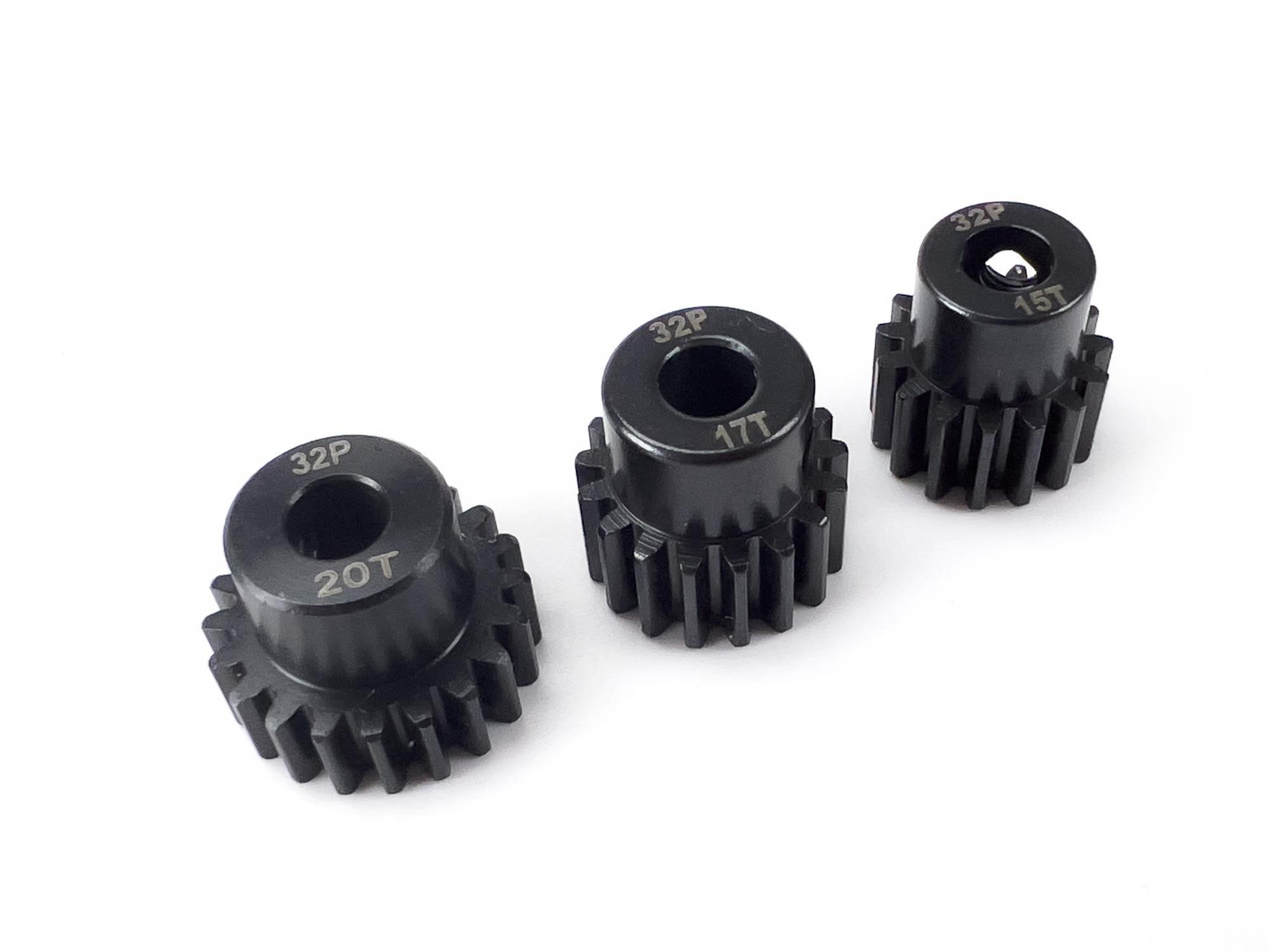 0.8Mod Pinion Set 0.8Mod Pinion Set, 15/17/20t 5mm Shaft - Image 1