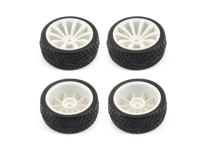 1/10 On Road/10 Spoke Wheel Set White (4pcs) - Image 1