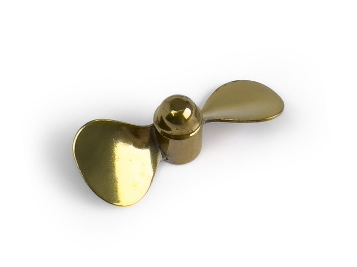 Brass Propeller (Classic), 2 Blade, 40mm, M4, LH - Image 1