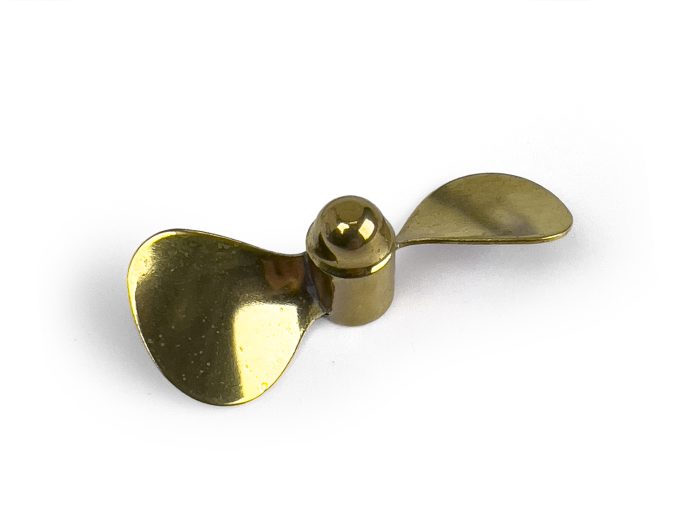 Brass Propeller (Classic), 2 Blade, 60mm, M4, LH - Image 1