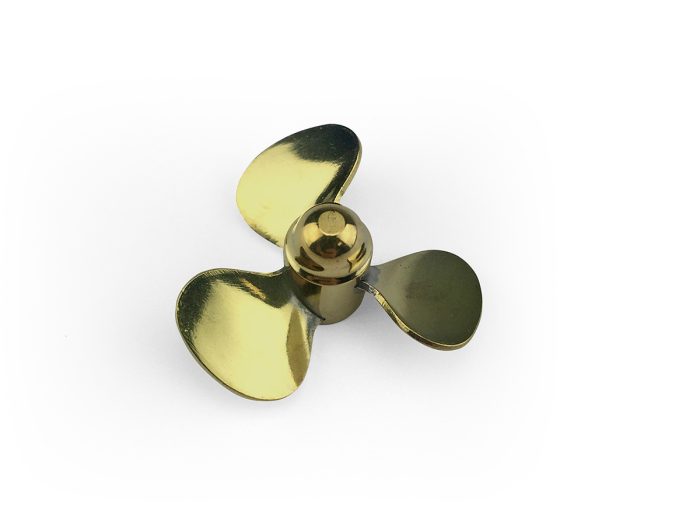 Brass Propeller (Classic), 3 Blade, 30mm, M4, LH - Image 1