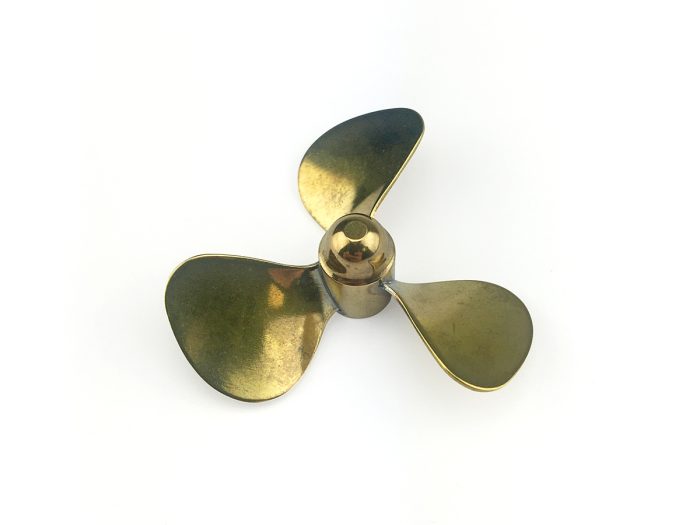 Brass Propeller (Classic), 3 Blade, 45mm, M4, LH - Image 1