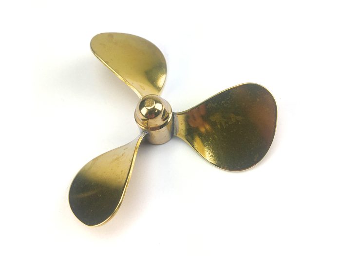 Brass Propeller (Classic), 3 Blade, 65mm, M4, RH - Image 1