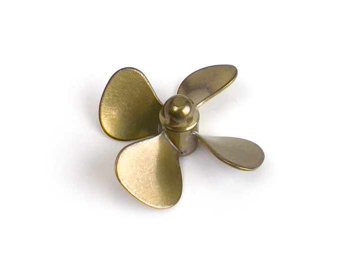 Brass Propeller (Classic), 4 Blade, 40mm, M4, LH - Image 1