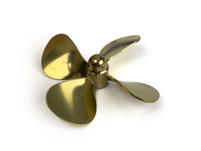 Brass Propeller (Classic), 4 Blade, 75mm, M4, LH - Image 1