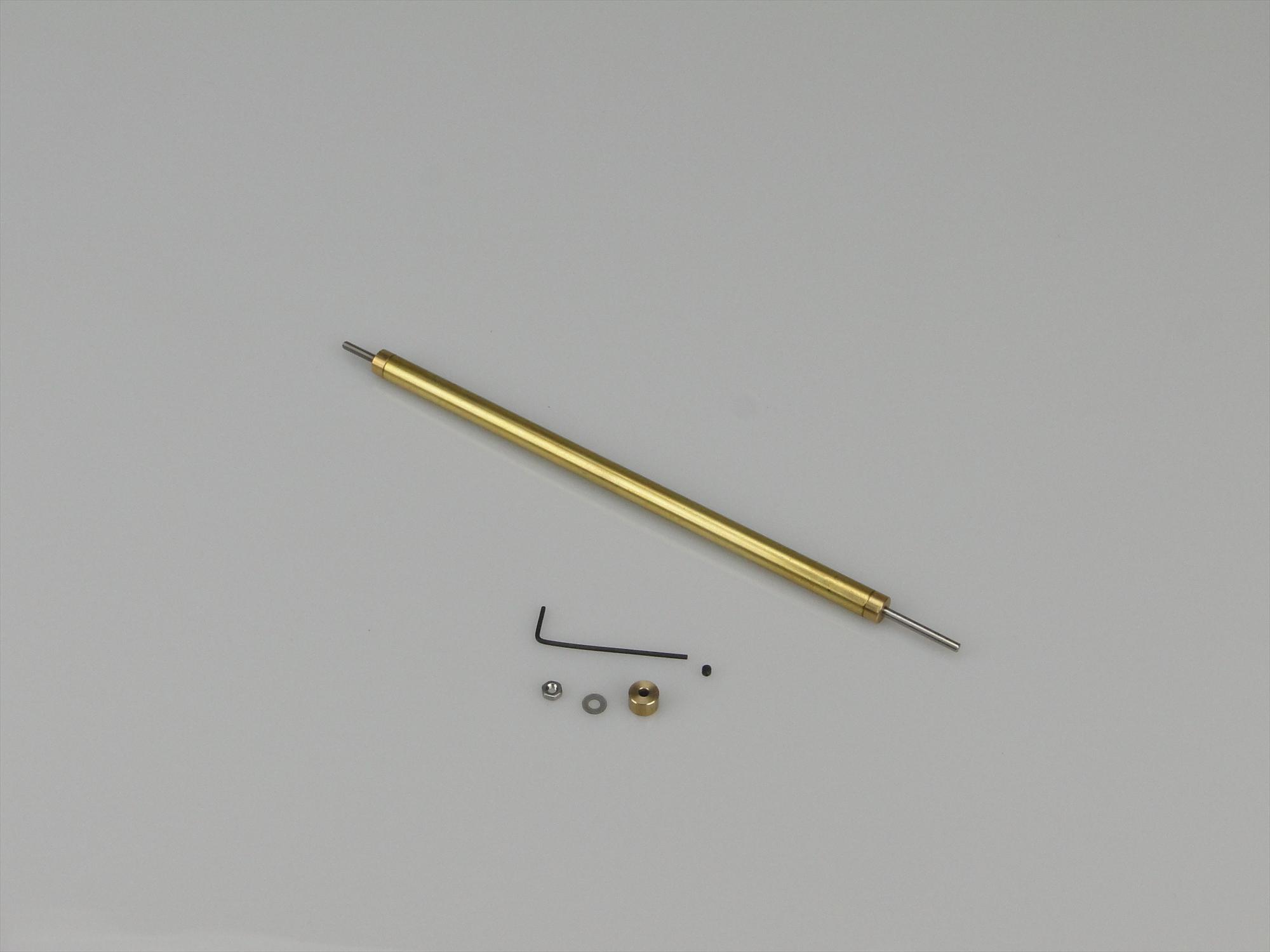 Fine Line Prop Shaft 5in M2/2mm Stainless 6mm dia Brass Tube Fine Line Prop Shaft 5in M2/2mm Stainless 6mm dia Brass Tube - Image 1