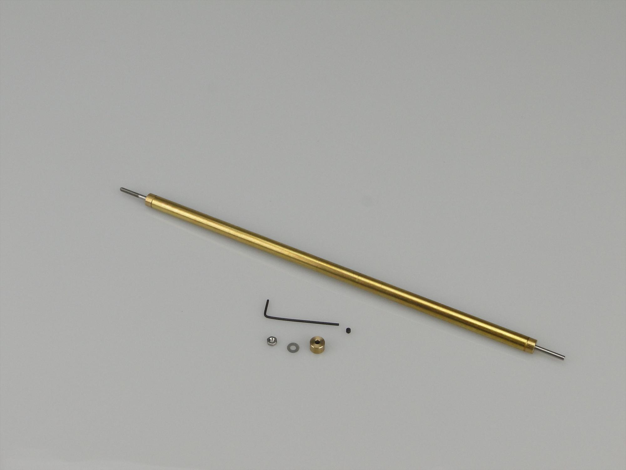 Fine Line Prop Shaft 7in M2/2mm Stainless 6mm dia Brass Tube Fine Line Prop Shaft 7in M2/2mm Stainless 6mm dia Brass Tube - Image 1