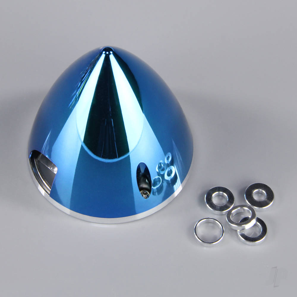 51mm Chrome Blue Spinner (with Aluminium Back Plate) image_JP-JPDAC02061
