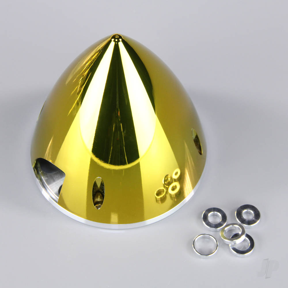 89mm Chrome Yellow Spinner (with Aluminium Back Plate) image_JP-JPDAC02076
