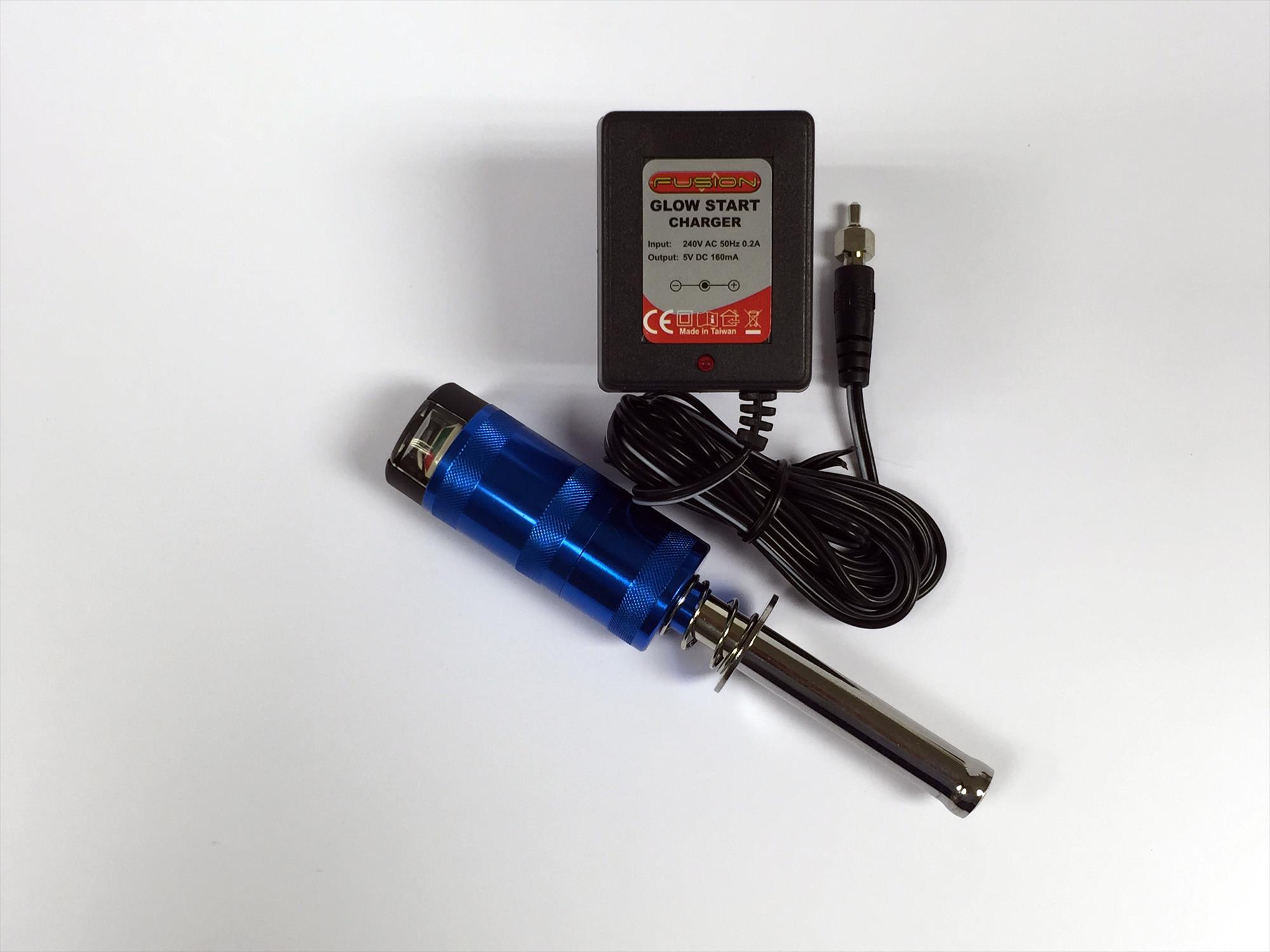 Aluminium Glowstart w/Meter (2400mAH 1.2V NiMH) + UK Charger Aluminium Glowstart w/Meter (2400mAH 1.2V NiMH) + UK Charger - Image 1