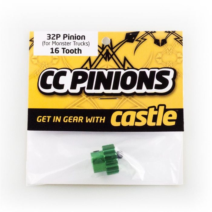 CC PINION (Aluminium) 16t - 32 Pitch 5mm shaft - Image 1