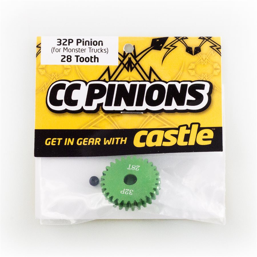 CC PINION (Aluminium) 28t - 32 Pitch 5mm shaft CC PINION (Aluminium) 28t - 32 Pitch 5mm shaft - Image 1