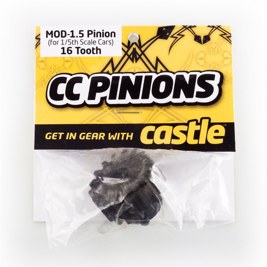 CC PINION 16 Tooth - MOD1.5 CC PINION 16 Tooth - MOD1.5, 8mm shaft (for use with CMIR075 - Image 1
