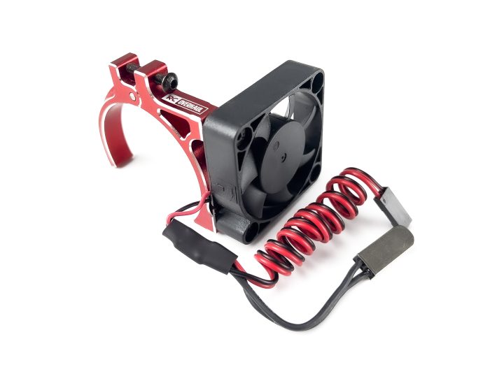 Motor Fan unit w/Temp Sensor, w/Mount Red 38~42mm - Image 1