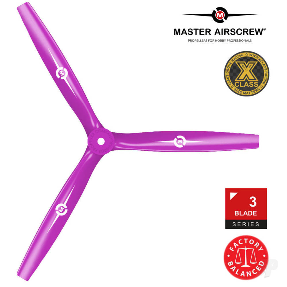 13x12 3-Blade Propeller Reverse/Pusher Magenta image_JP-MAS3B13X12RM1