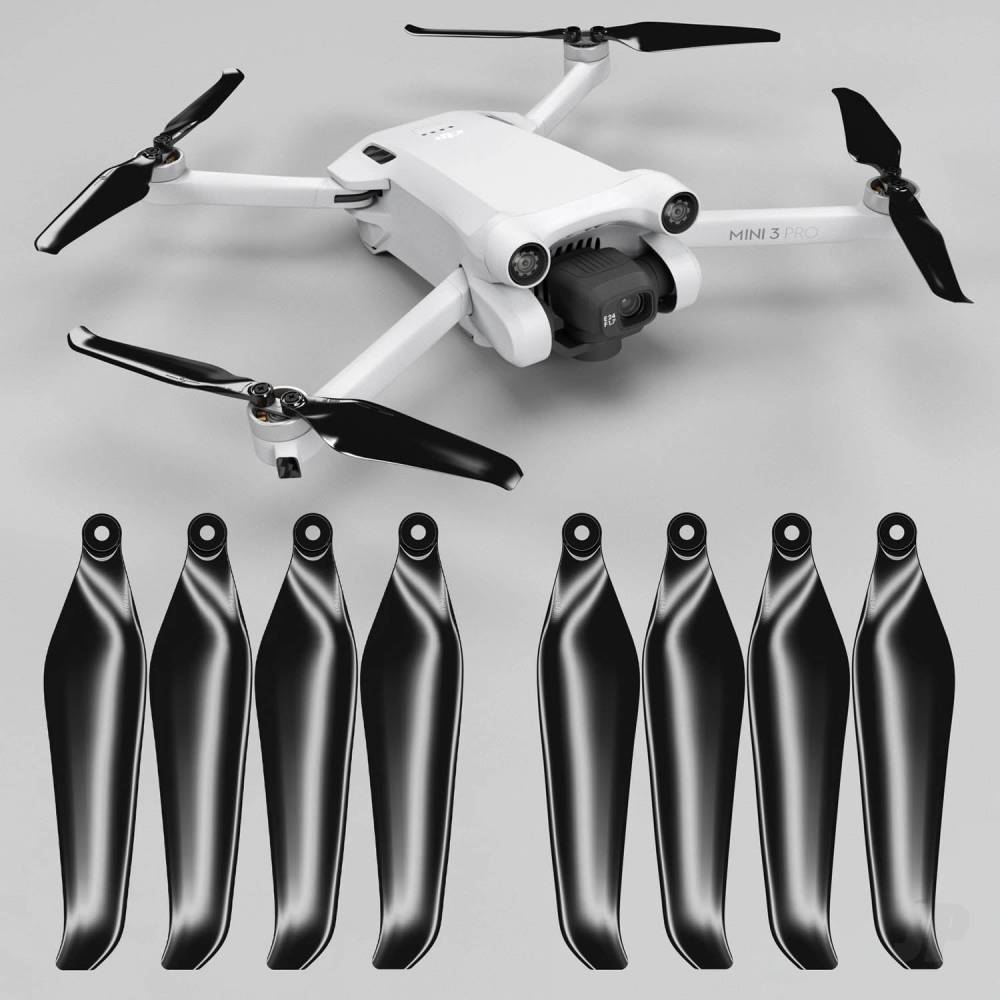 DJI Mini 3 Pro/4 Pro STEALTH Upgrade Propellers - x4 Black image_JP-MASMI36030FB4