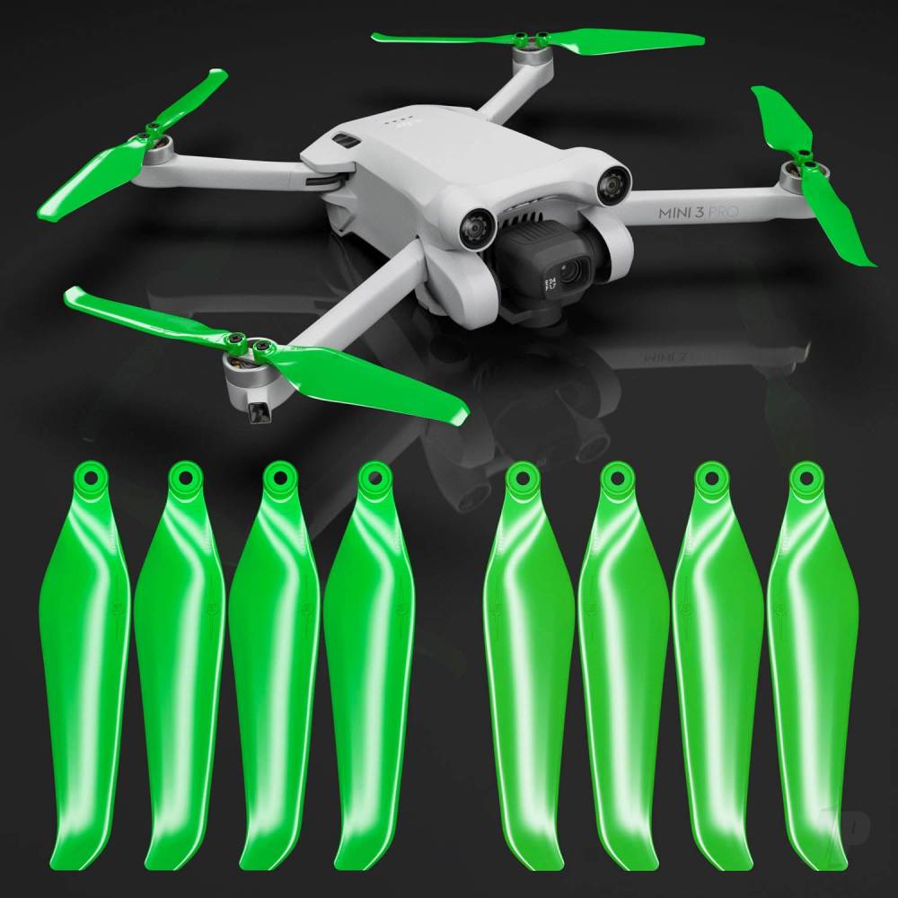 DJI Mini 3 Pro/4 Pro STEALTH Upgrade Propellers - x4 Green image_JP-MASMI36030FG4