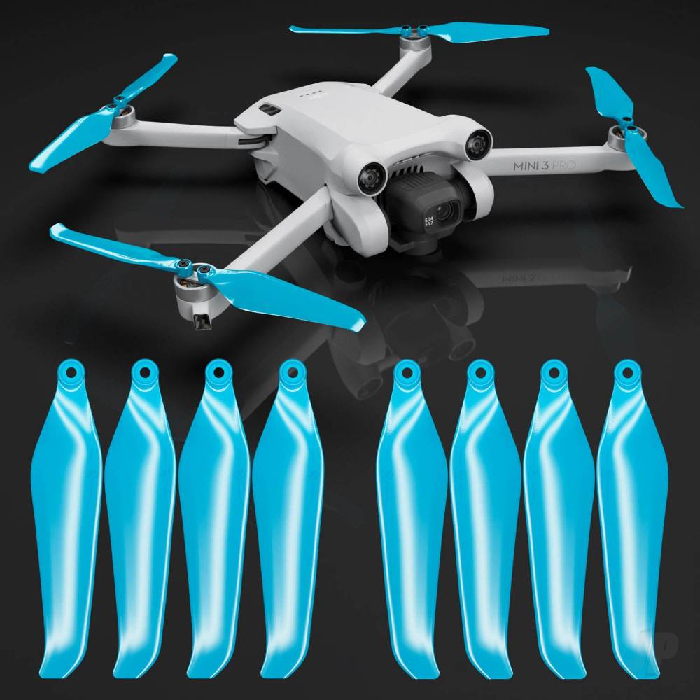 DJI Mini 3 Pro/4 Pro STEALTH Upgrade Propellers - x4 Blue image_JP-MASMI36030FL4