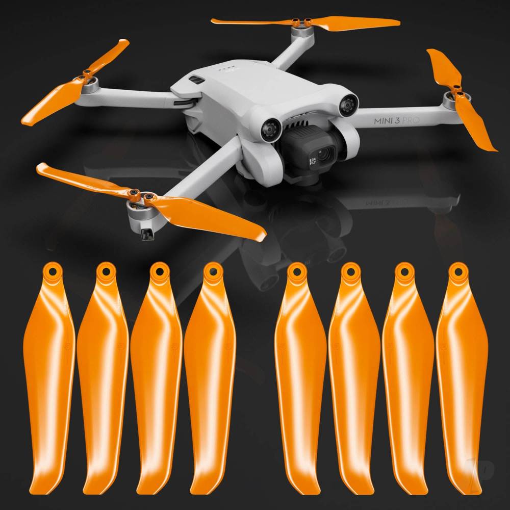 DJI Mini 3 Pro/4 Pro STEALTH Upgrade Propellers - x4 Orange image_JP-MASMI36030FO4