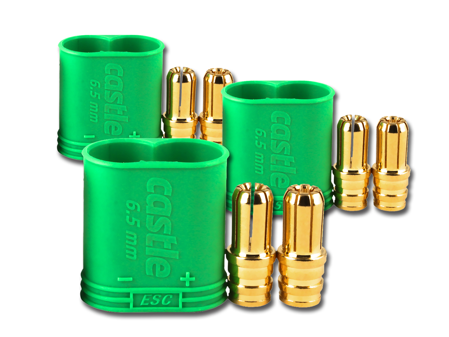 Castle Polarized Bullet Conn Male Castle Polarized Bullet Conn Male, 6.5mm Pk3 - Image 1