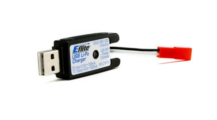 1S USB Li-Po Charger, 500mA, JST: 180 QX HD - Image 1