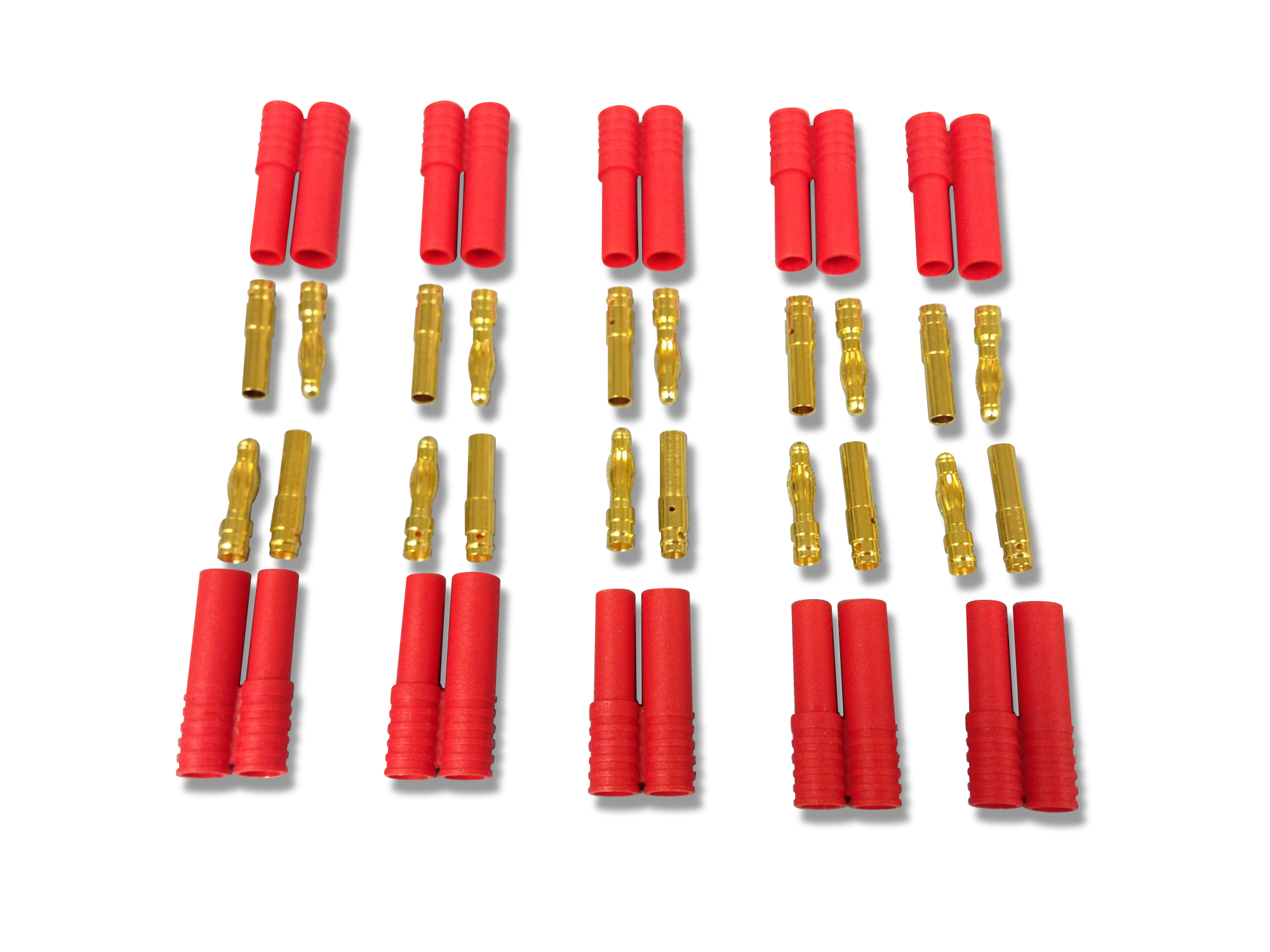 4.0mm Gold 10prs w/5 x polarity housing 4.0mm Gold 10prs w/5 x polarity housing - Image 1