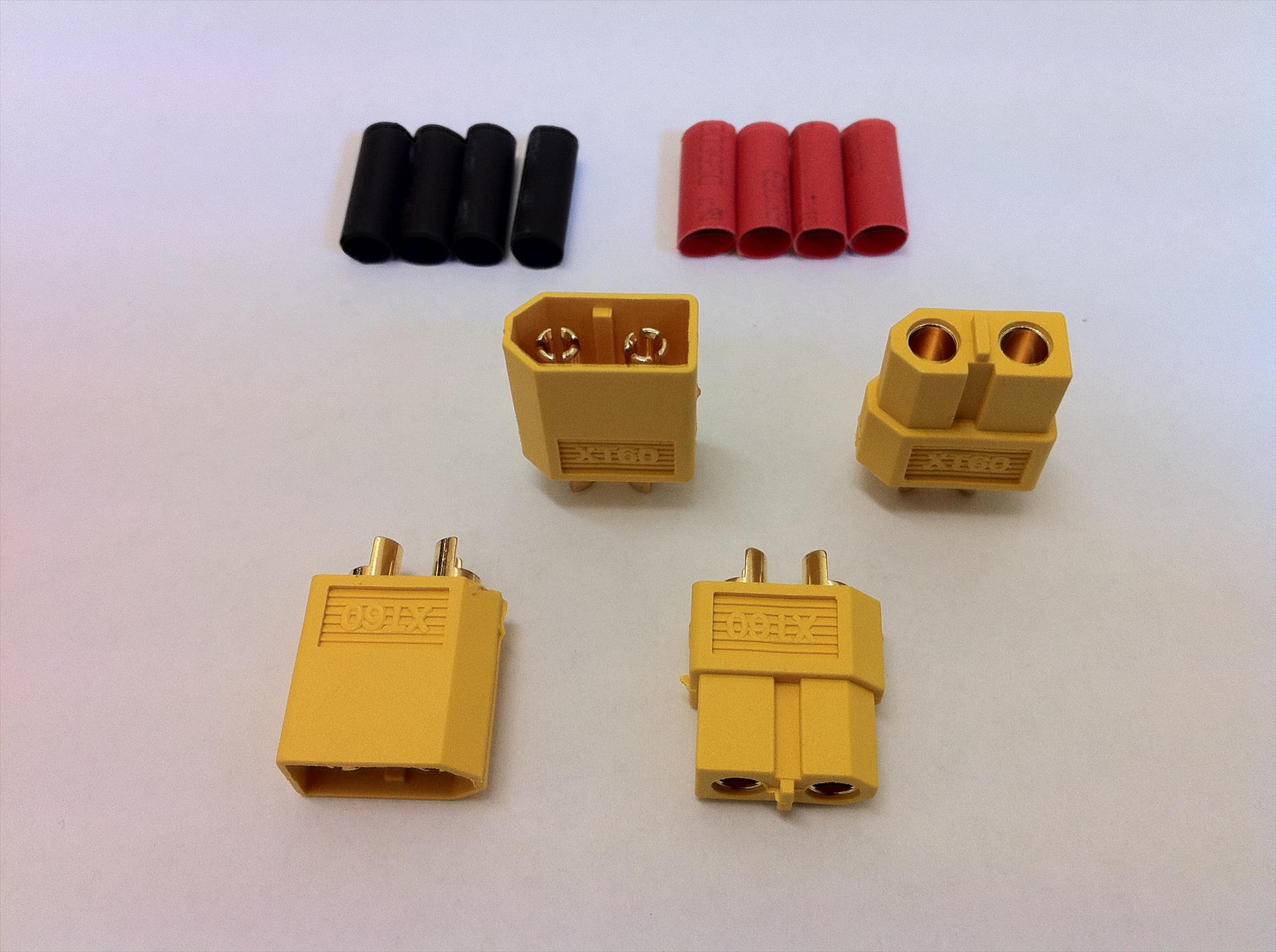 XT60 Connector Set w/HS 2 pairs XT60 Connector Set w/HS 2 pairs - Image 1
