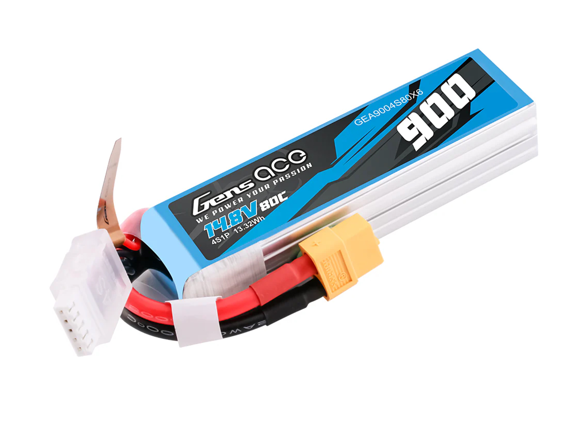 Li-Po 4S 14.8V 900mAh 80C with XT60 Li-Po 4S 14.8V 900mAh 80C with XT60 - Image 1