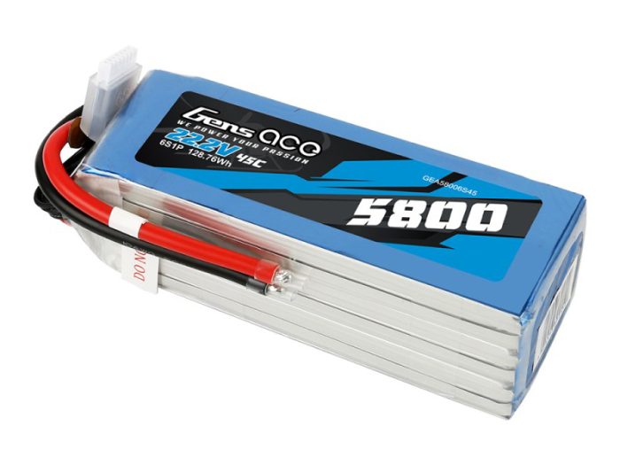 Li-Po 6S 22.2V 5800mAh 45C with no plug - Image 1