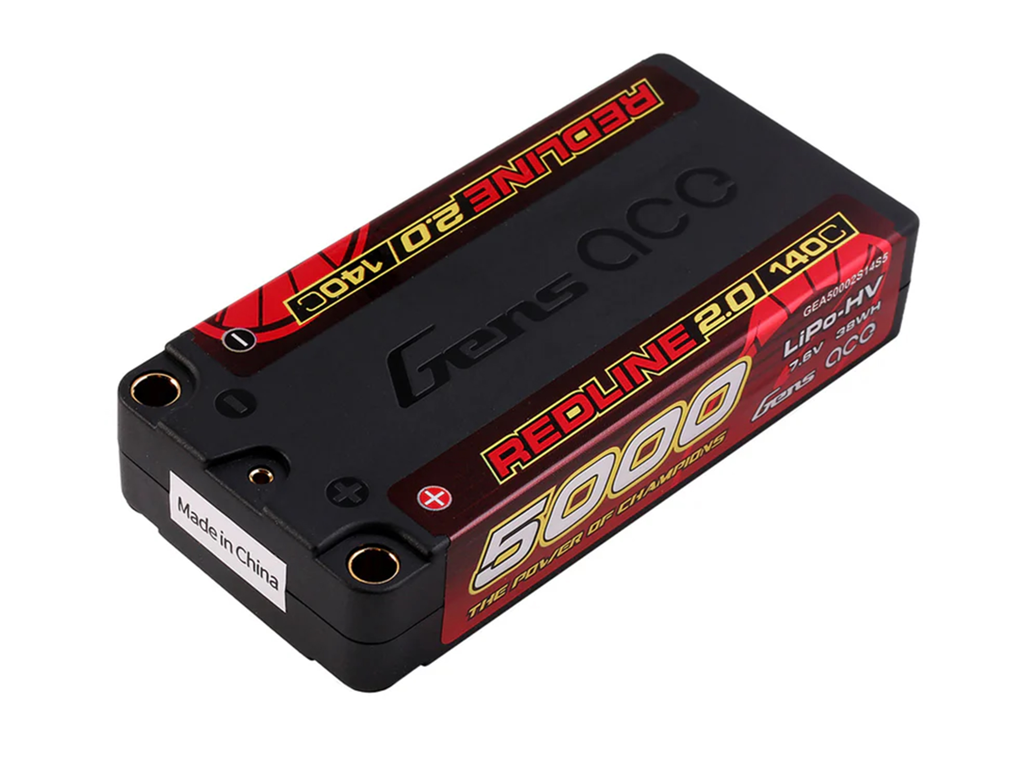 Li-Po HV Car Hard Case 2S1P 7.6V 5000mAh 140C with 5mm Li-Po HV Car Hard Case 2S1P 7.6V 5000mAh 140C with 5mm - Image 1