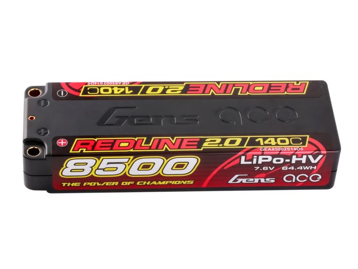 Li-Po HV Car Hard Case 2S 7.6V 8500mAh 140C RL2 Short 5mm - Image 1