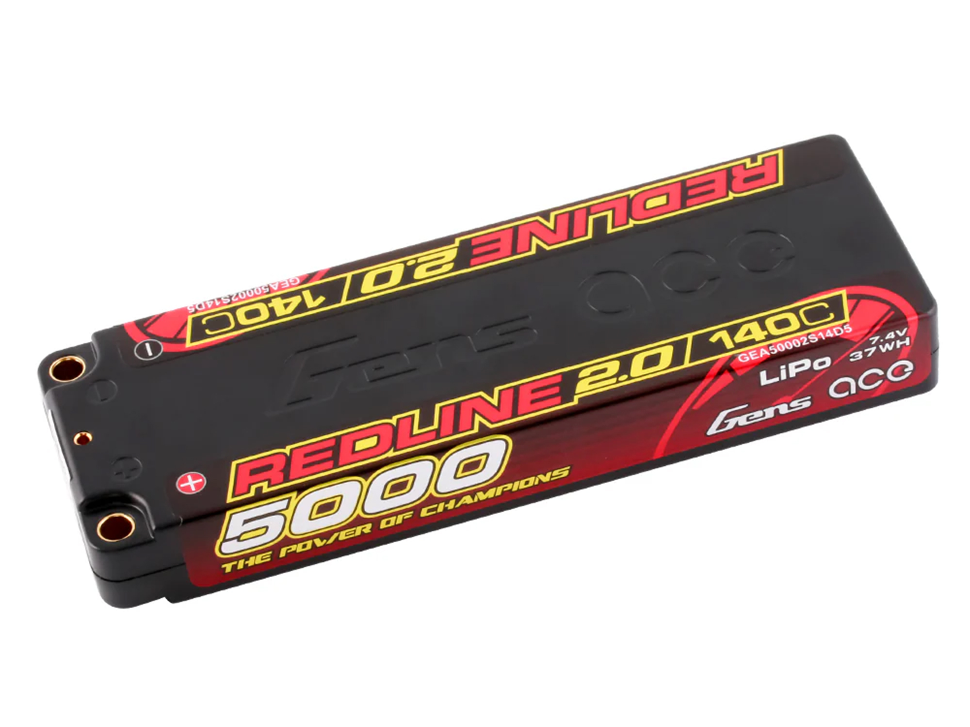 Li-Po HV Car Hard Case 2S 7.6V 5000mAh 140C RL2 Short 5mm Li-Po HV Car Hard Case 2S 7.6V 5000mAh 140C RL2 Short 5mm - Image 1