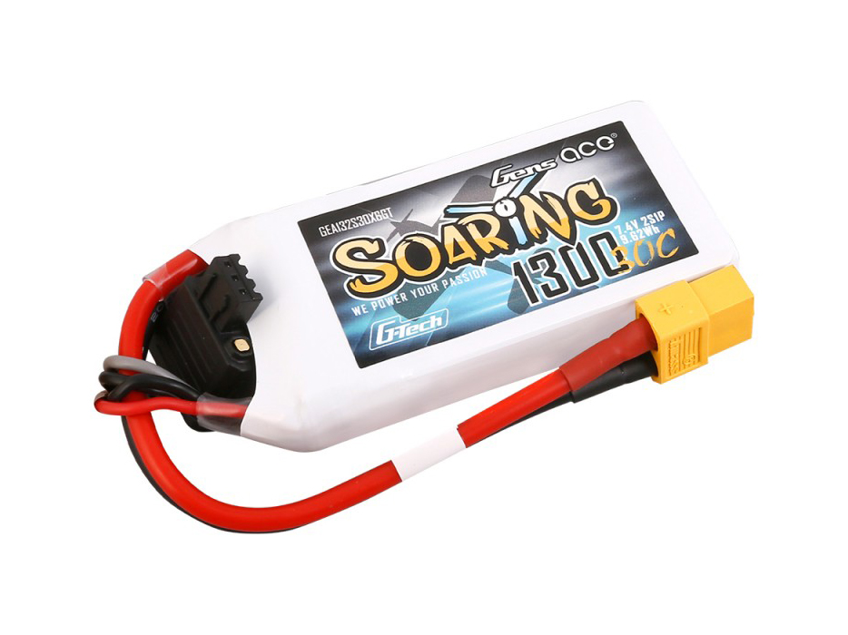 Li-Po G-Tech 2S 7.4V 1300mAh 30C Soaring with XT60 Li-Po G-Tech 2S 7.4V 1300mAh 30C Soaring with XT60 - Image 1