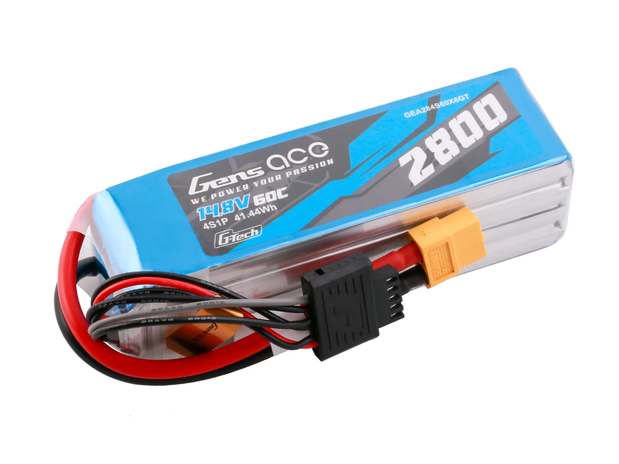 Li-Po G-Tech 4S 14.8V 2800mAh 60C with XT60 Li-Po G-Tech 4S 14.8V 2800mAh 60C with XT60 - Image 1