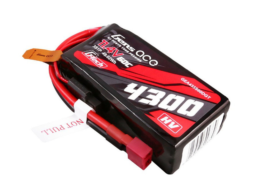 Li-Po Car G-Tech 3S 11.4V 4300mAh 60C with T-Type Li-Po Car G-Tech 3S 11.4V 4300mAh 60C with T-Type - Image 1