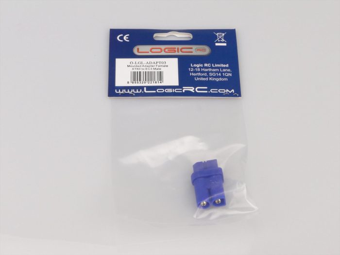 Moulded Adapter Female XT60 to EC3 Male - Image 1