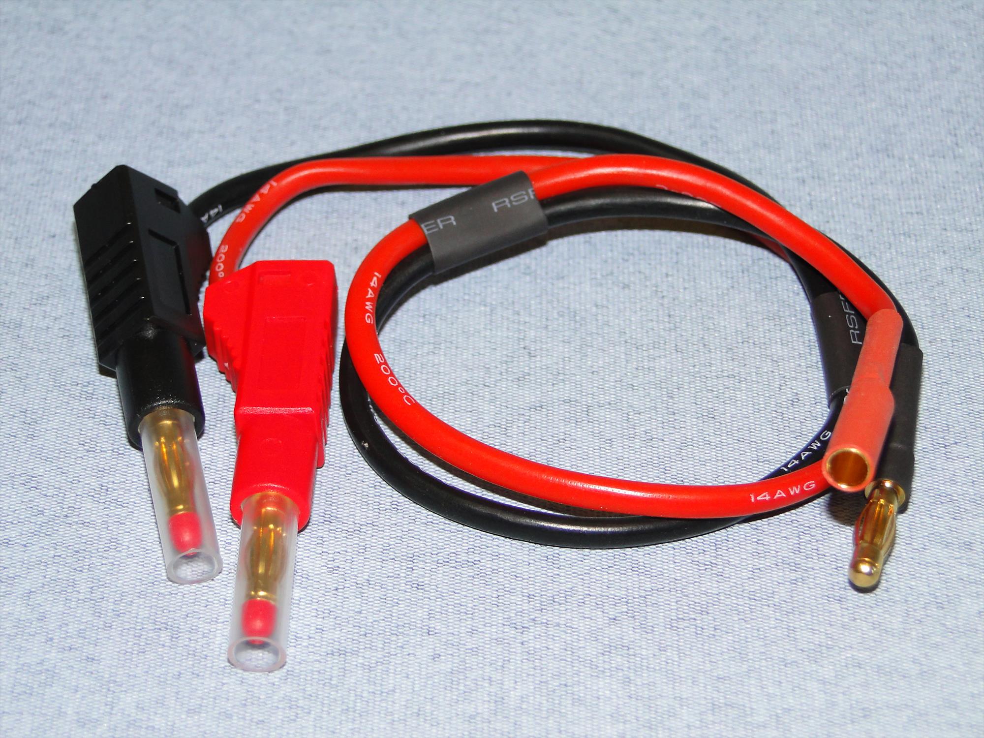 Charge lead : 4mm~4mm (F+)(M-) Charge lead : 4mm~4mm (F+)(M-) - Image 1
