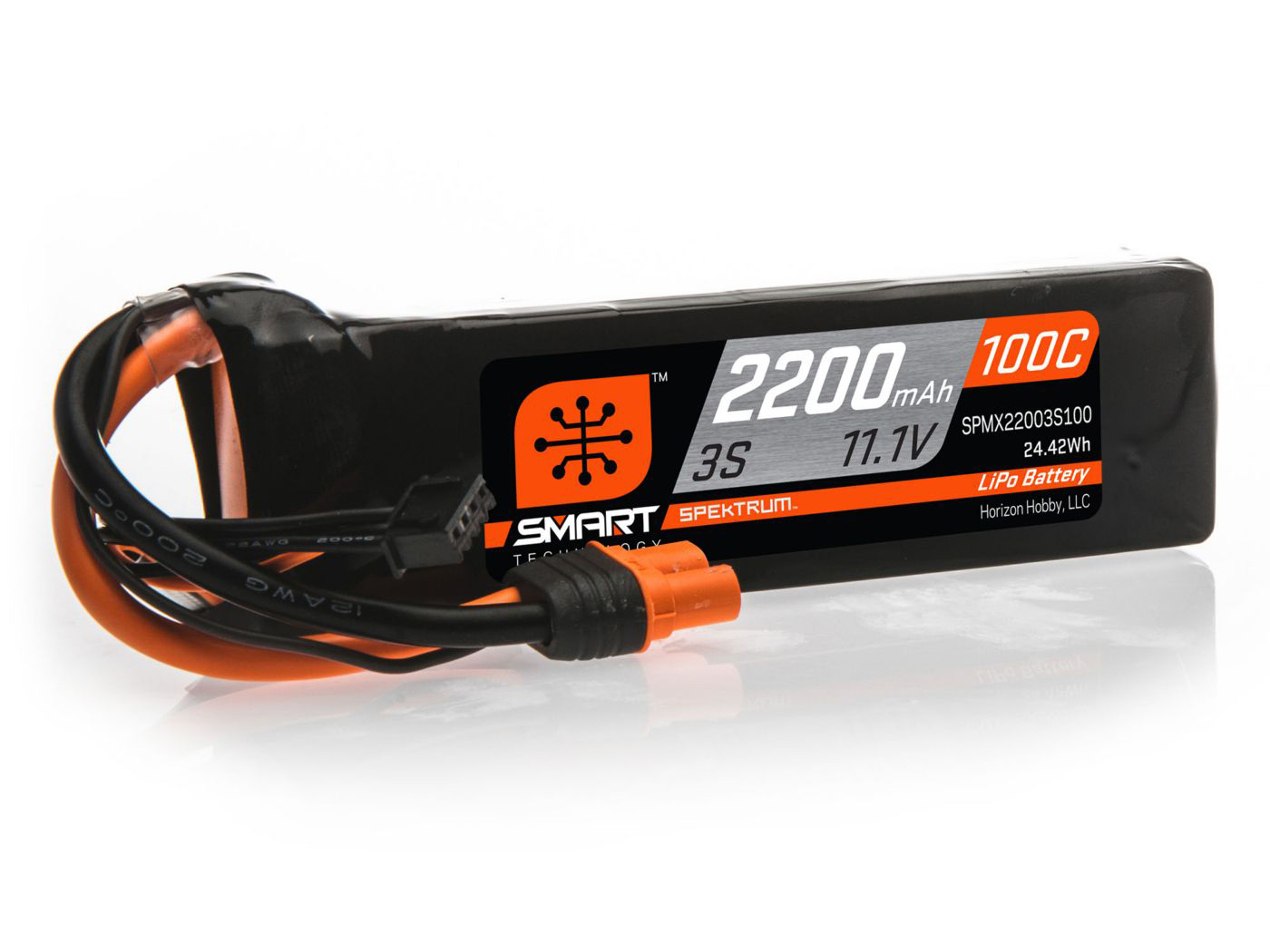 2200mAh 3S 11.1V 100C Smart LiPo Battery; IC3 2200mAh 3S 11.1V 100C Smart LiPo Battery; IC3 - Image 1