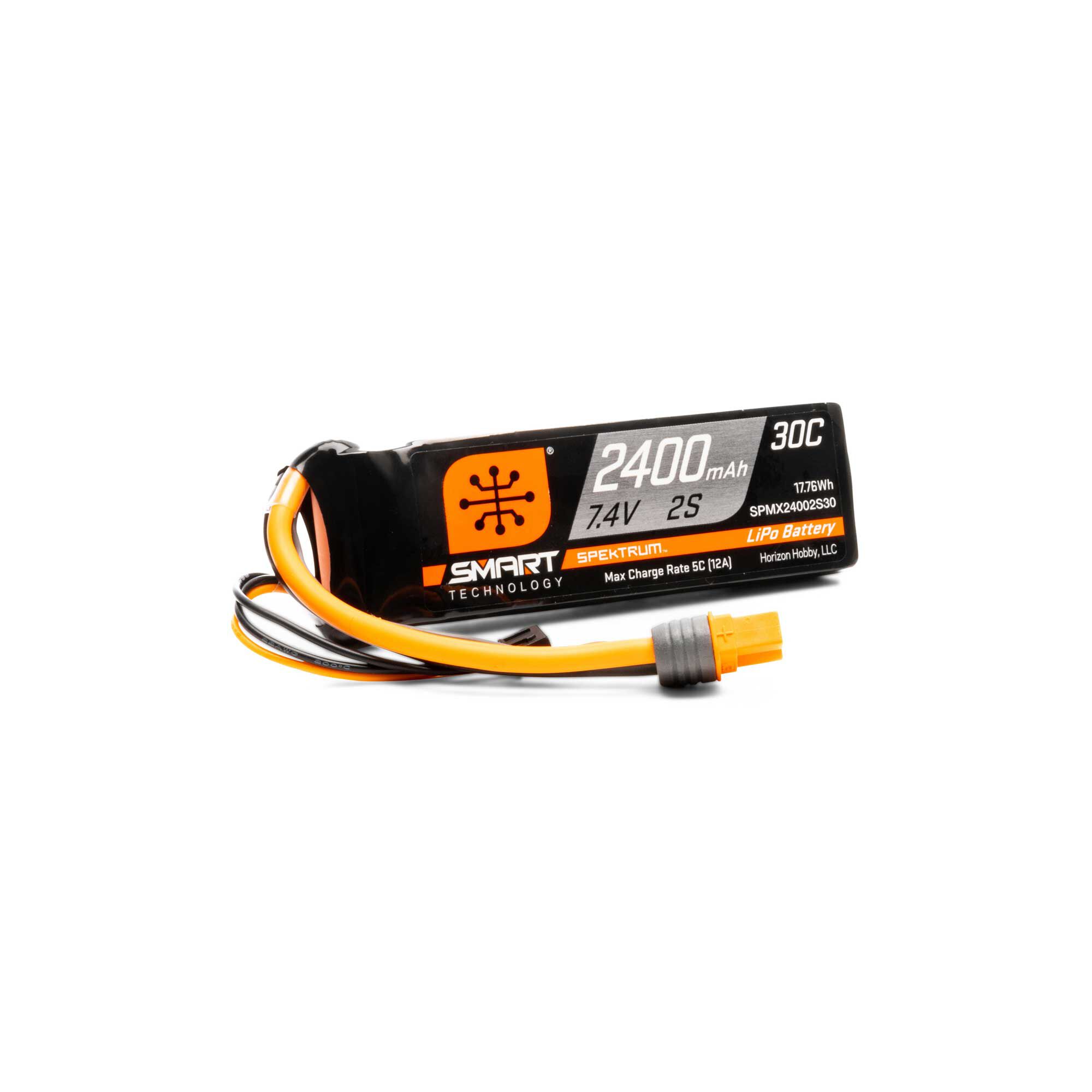 7.4V 2400mAh 2S Smart 30C LiPo Battery: IC3 Connector 7.4V 2400mAh 2S Smart 30C LiPo Battery: IC3 Connector - Image 1