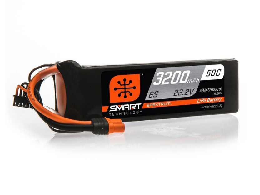 3200mAh 6S 22.2V 50C Smart LiPo Battery; IC5 3200mAh 6S 22.2V 50C Smart LiPo Battery; IC5 - Image 1