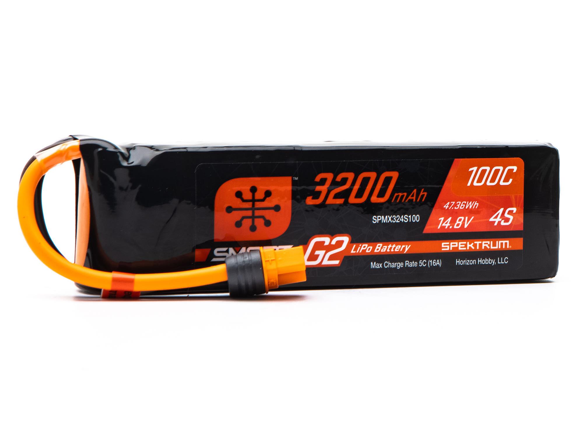 14.8V 3200mAh 4S 100C Smart G2 LiPo Battery: IC3 14.8V 3200mAh 4S 100C Smart G2 LiPo Battery: IC3 - Image 1