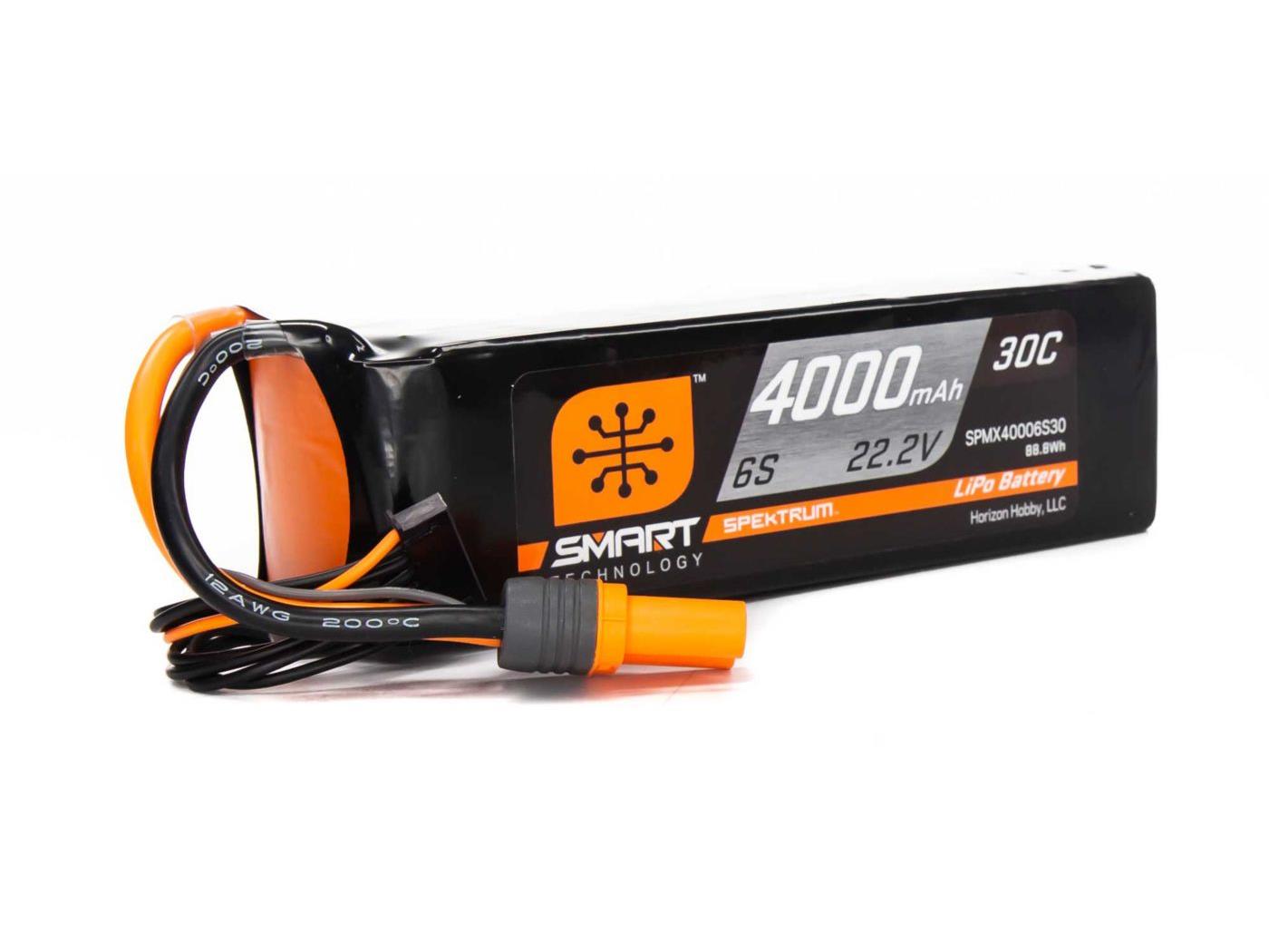4000mAh 6S 22.2V Smart LiPo Battery 30C; IC5 4000mAh 6S 22.2V Smart LiPo Battery 30C; IC5 - Image 1