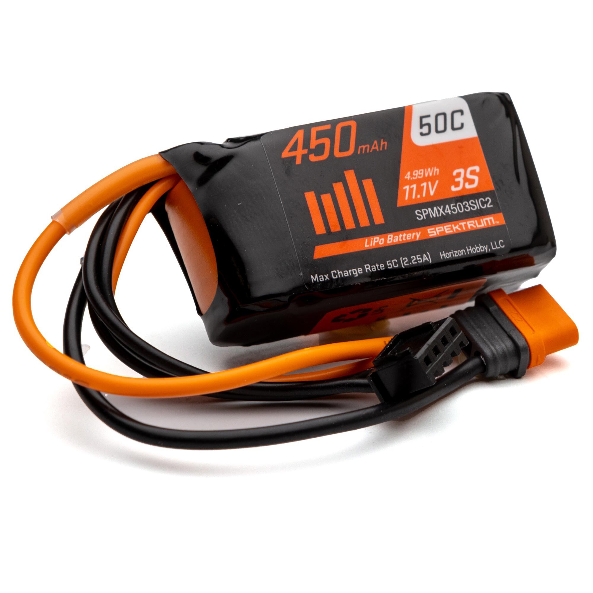 11.1V 450mAh 3S 50C LiPo Battery: IC2 11.1V 450mAh 3S 50C LiPo Battery: IC2 - Image 1