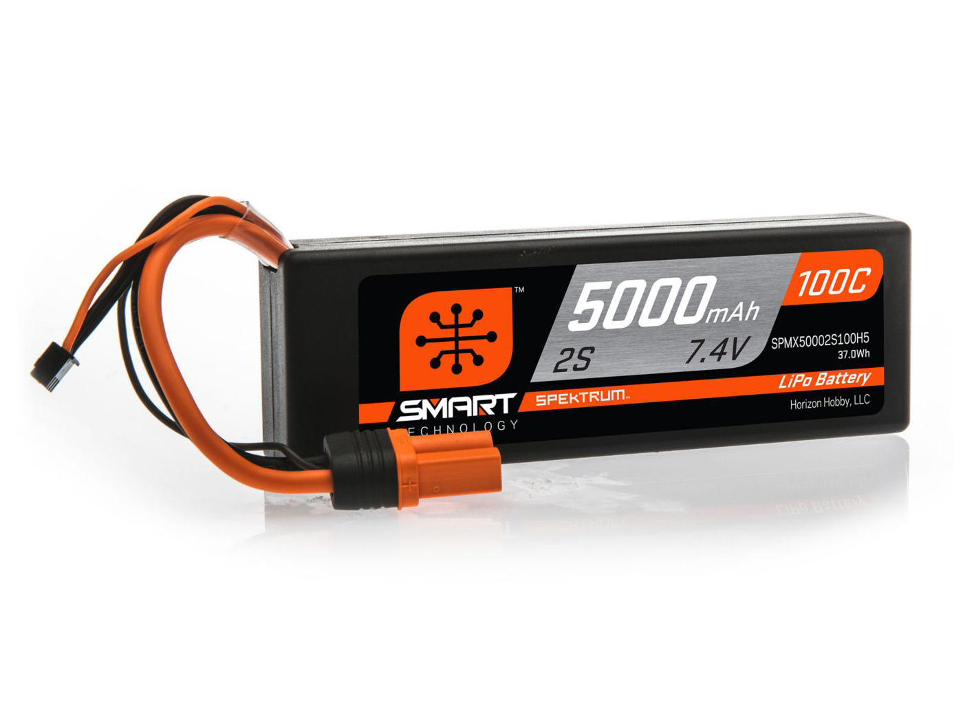 5000mAh 2S 7.4V 100C Smart LiPo Hardcase; IC5 5000mAh 2S 7.4V 100C Smart LiPo Hardcase; IC5 - Image 1